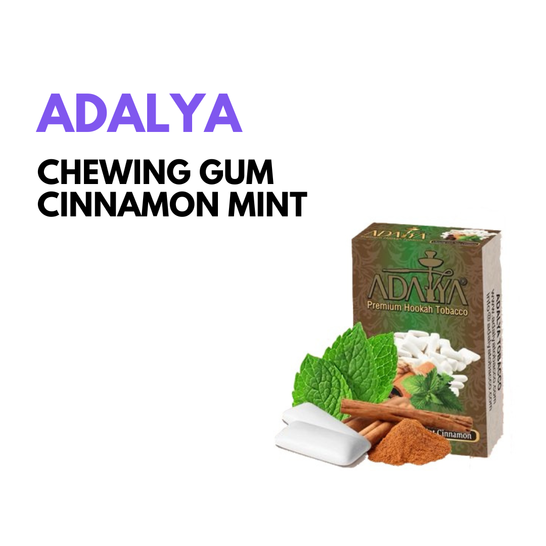 Adalya Chewinggum Cinnamon Mint Shisha 1kg – Unique Hookah Tobacco in  Cyprus